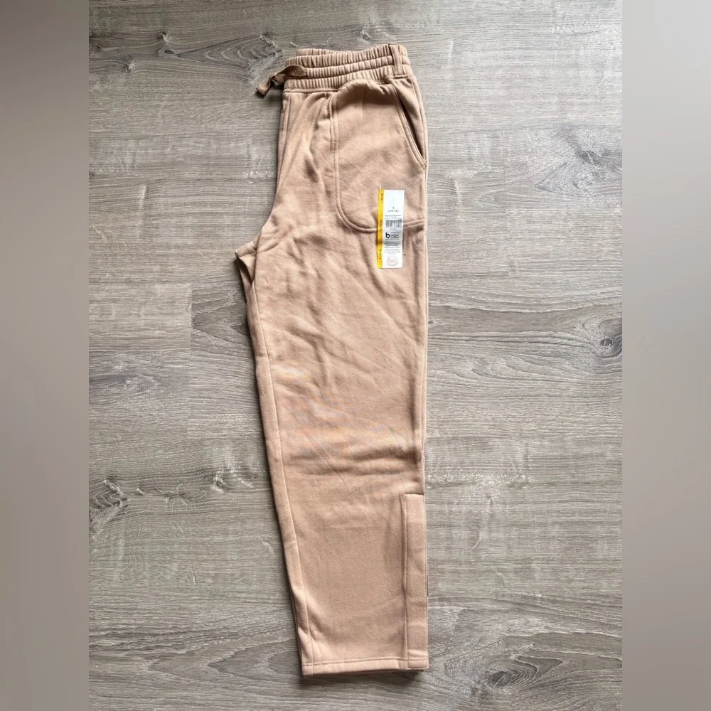 Wonder Nation Boys Sz L (10/12) Tan Athletic Sweatpants Tapered Bottoms NWT